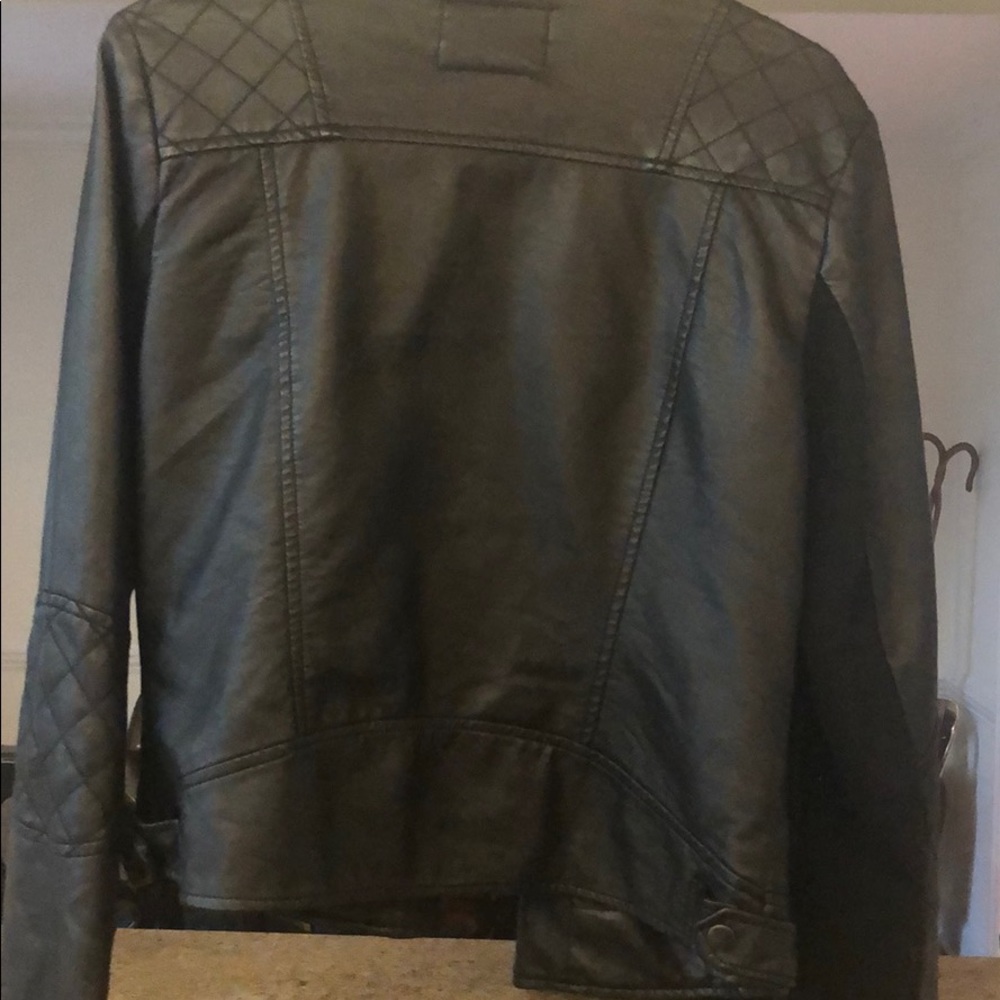 Aqua Leather Jacket - image 4